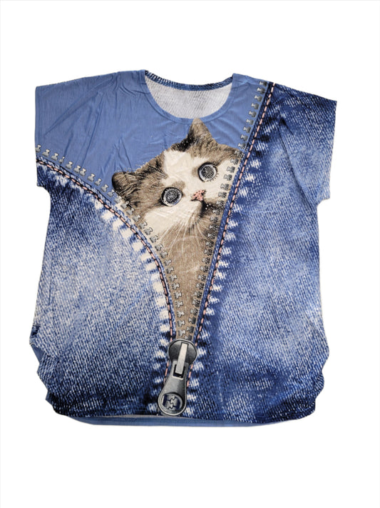 Cat Shirt Rhinestone #78-6669