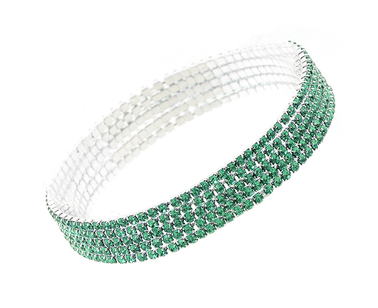 5-Strand Stretch Bracelet #12-83018GN(Emerald)