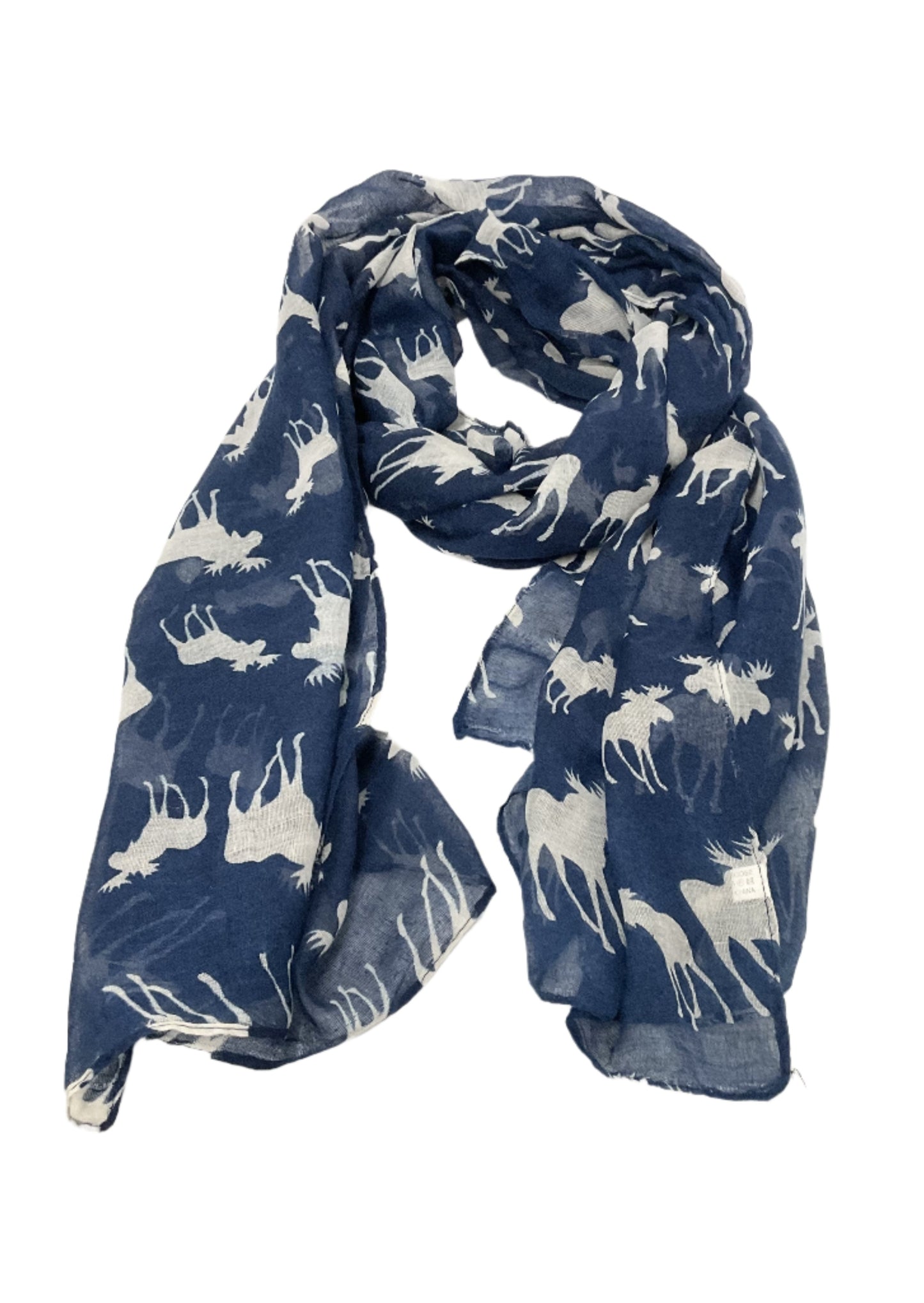 Moose Oblong Scarf #88-2505NY (Navy)