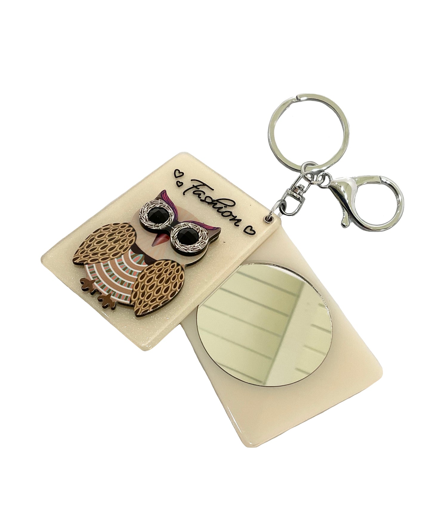 Owl Keychain Compact Mirror #89-71522OL2