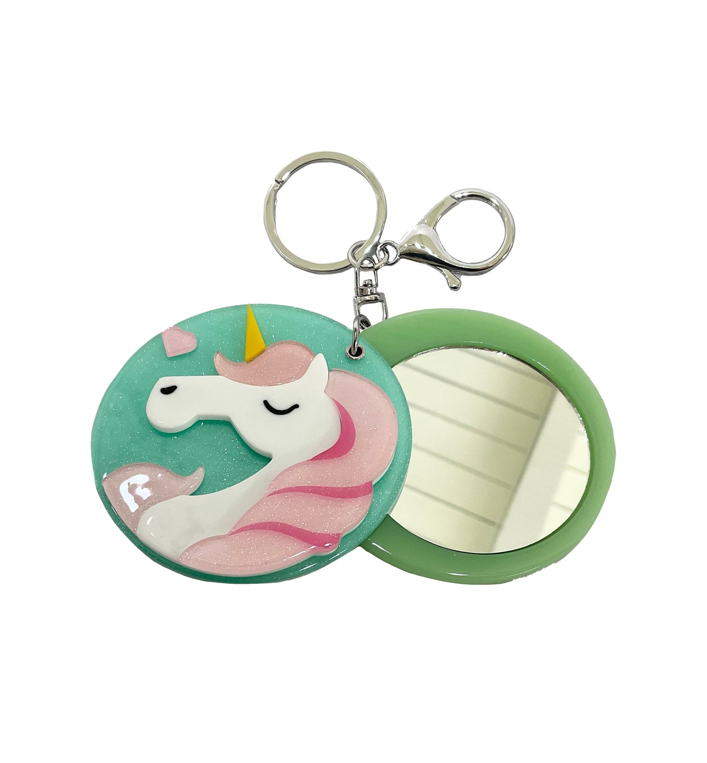 Unicorn Compact Mirror Keychain #89-71522UN