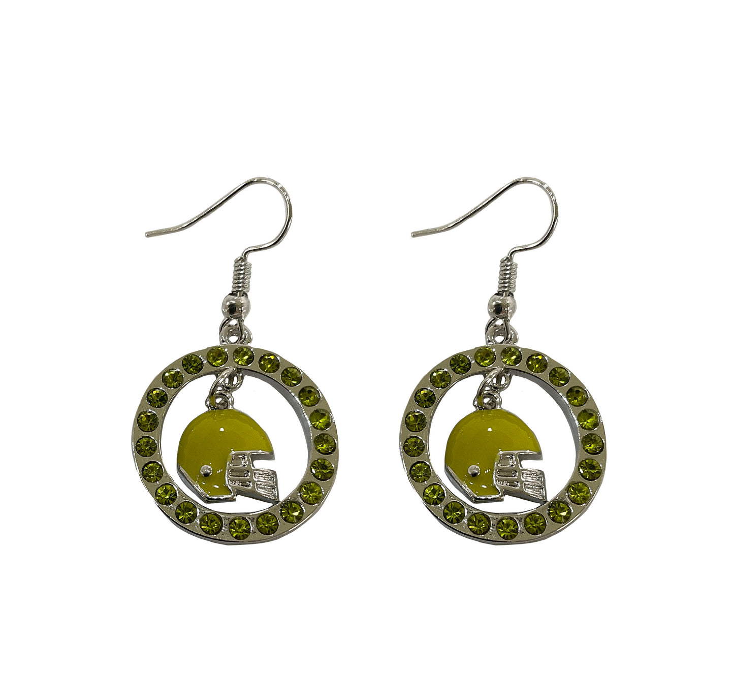 Green Bay Helmet Circle Earring #28-11288GB