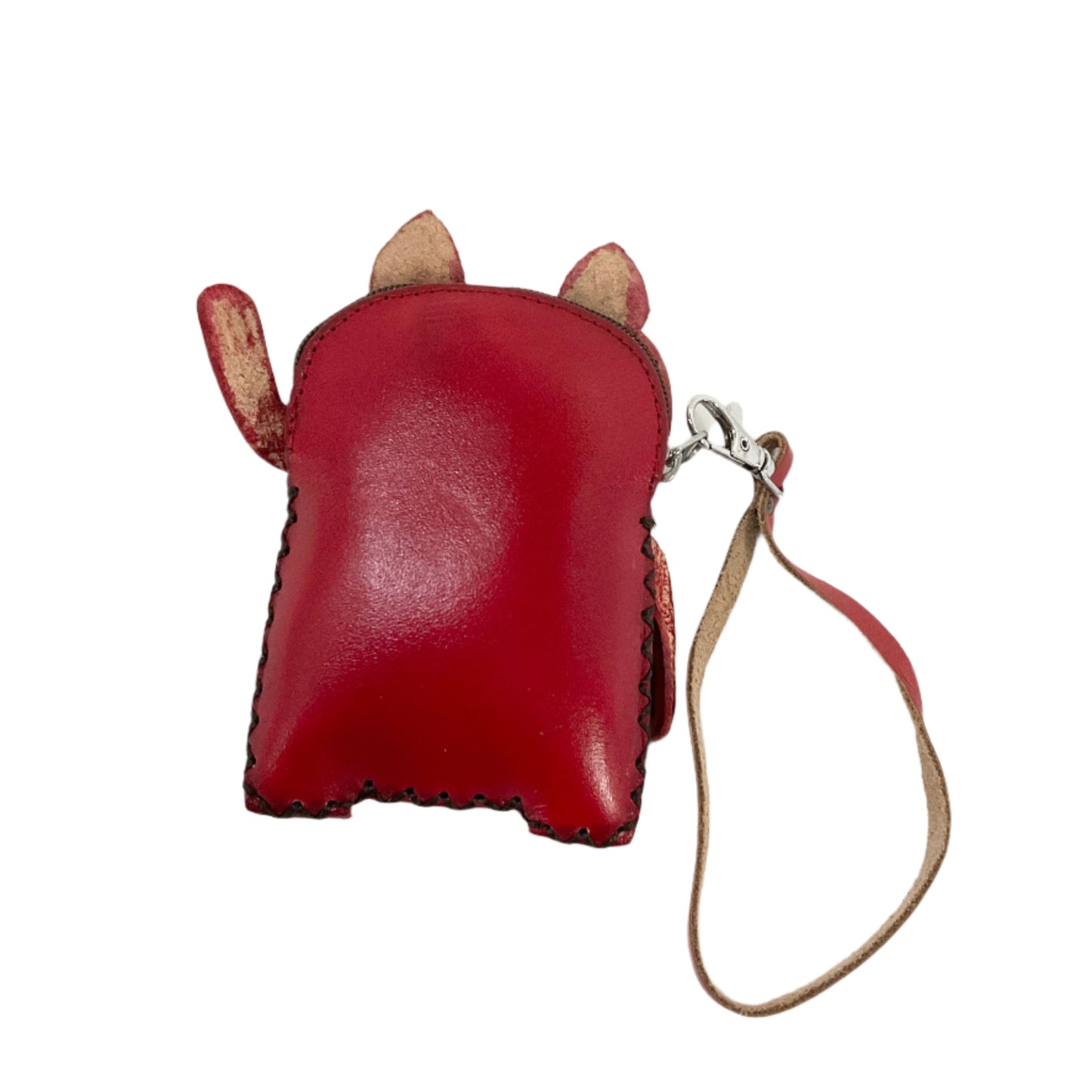 Leather Lucky Cat Coin Purse #88-2518C
