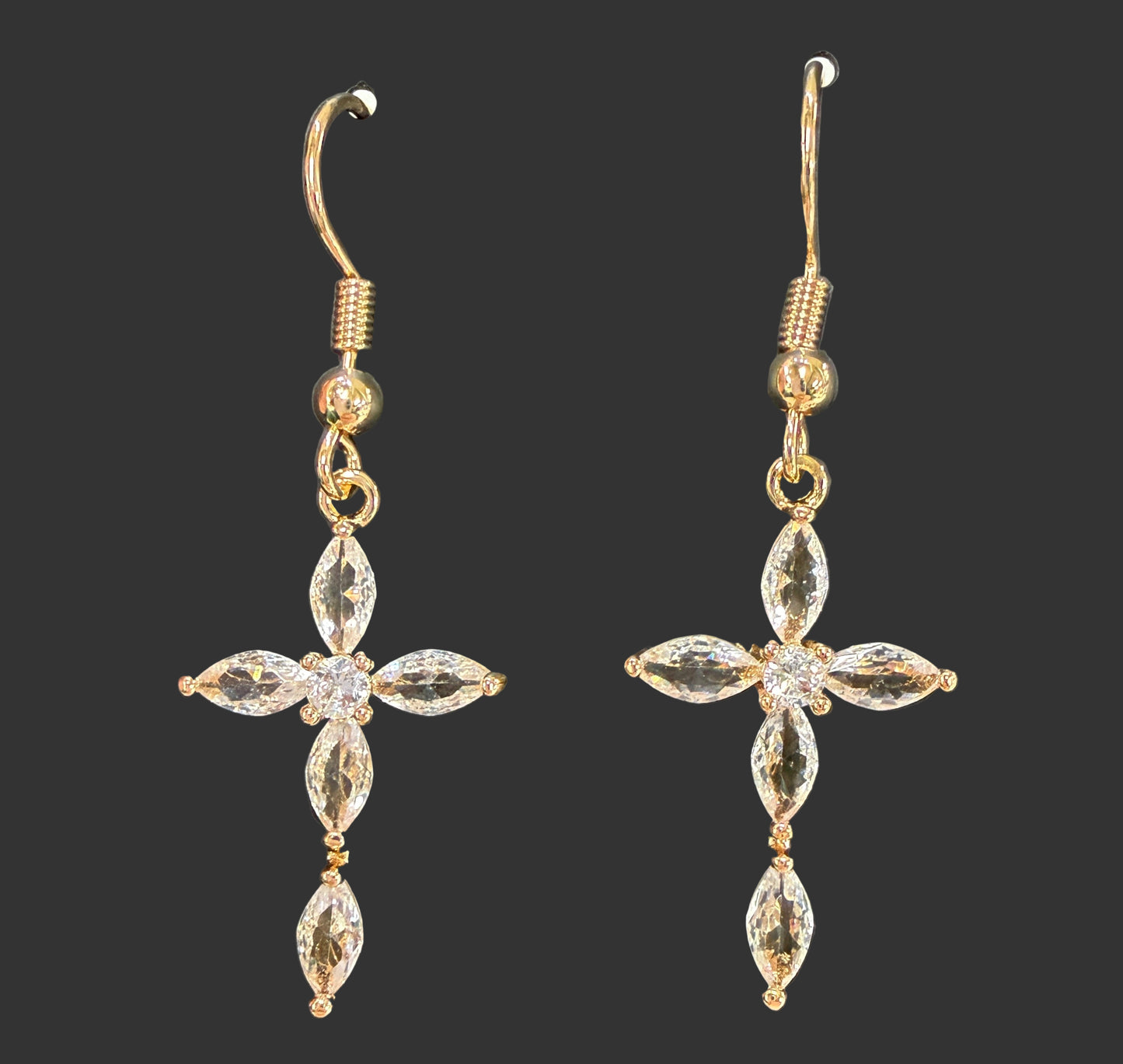 Cross CZ Earrings #10-2566001108