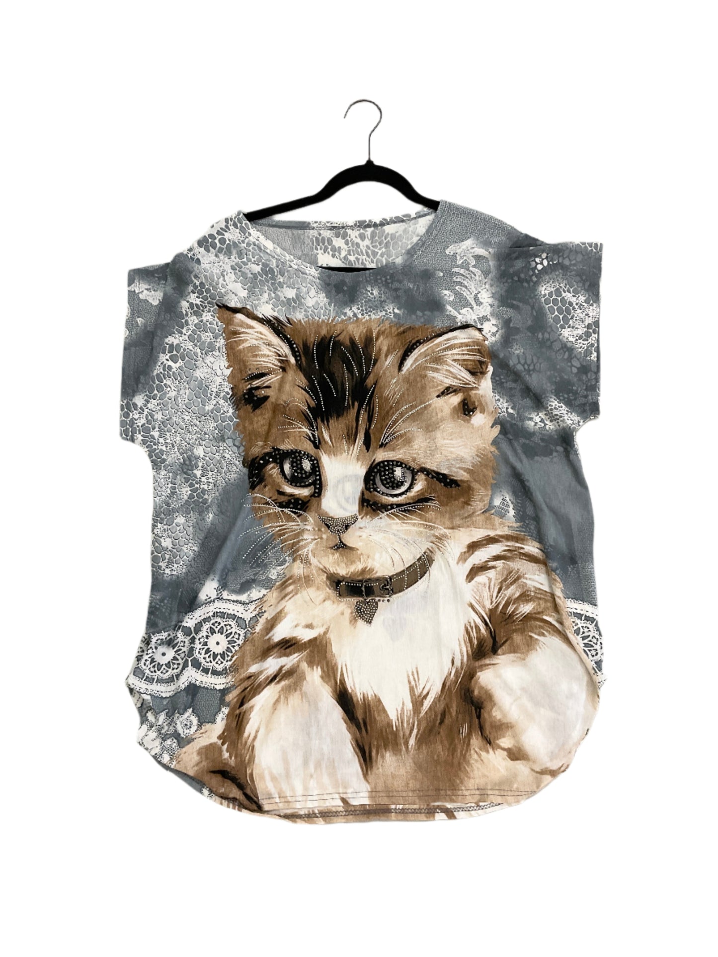 Cat Shirt Rhinestone #78-66692