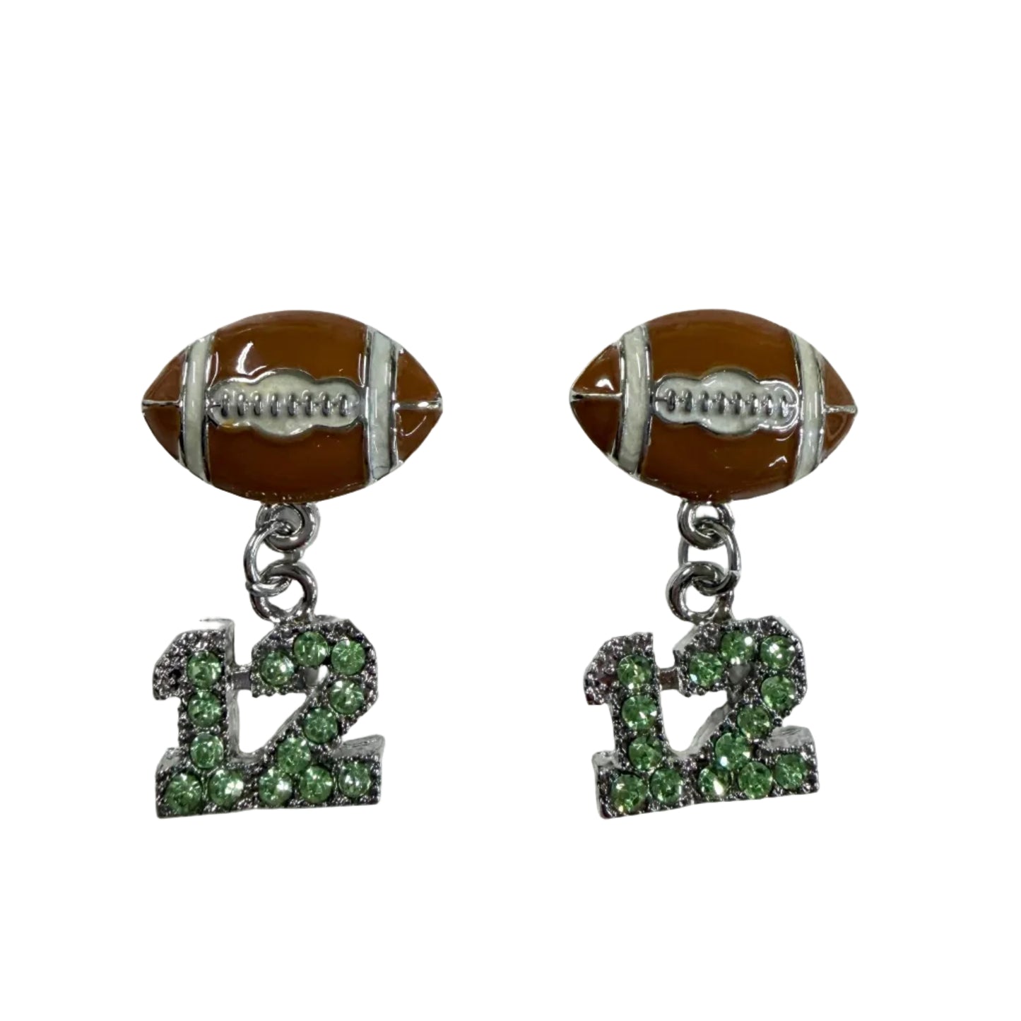 Football Charm Post Earrings #88-126512