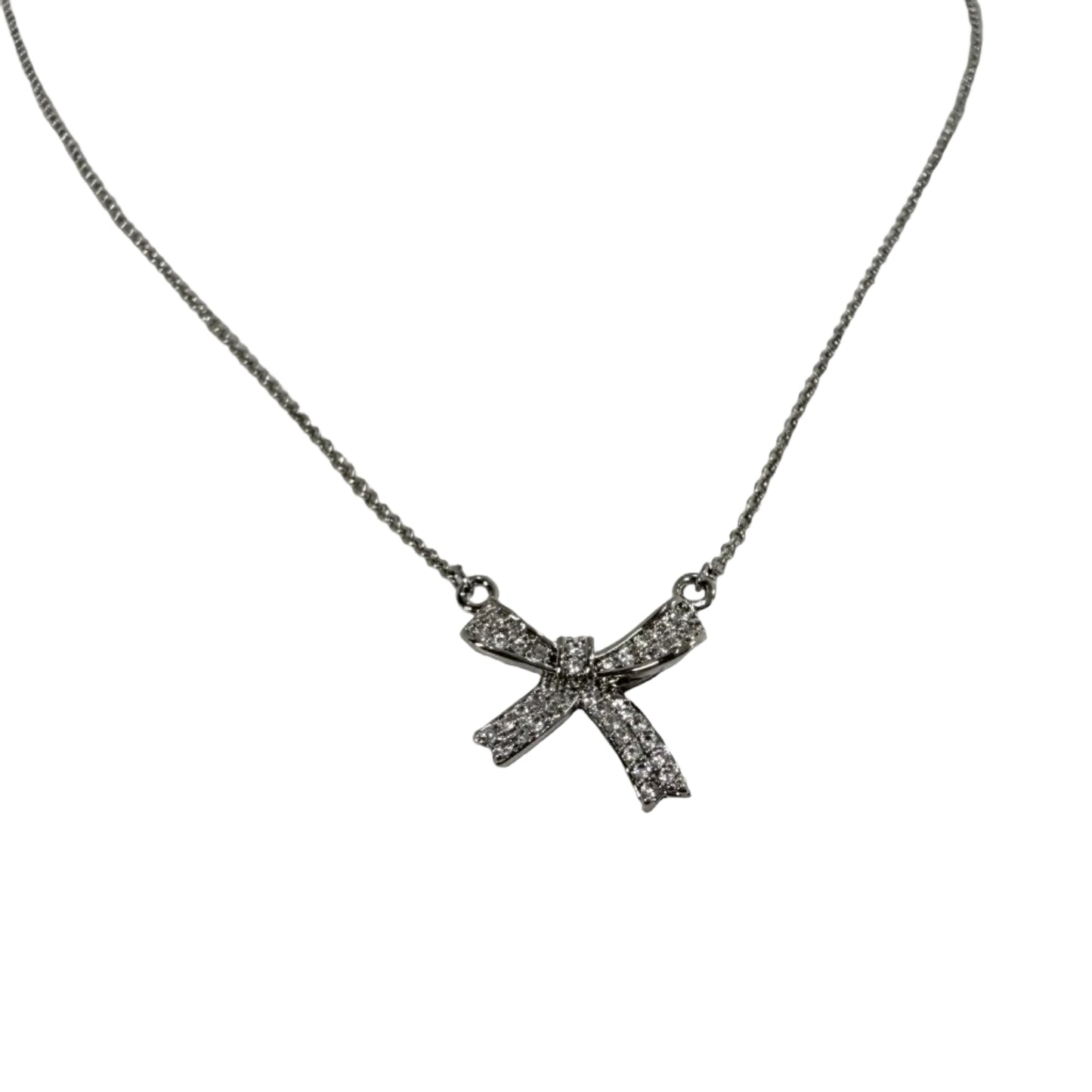 Bow CZ Necklace #10-18356