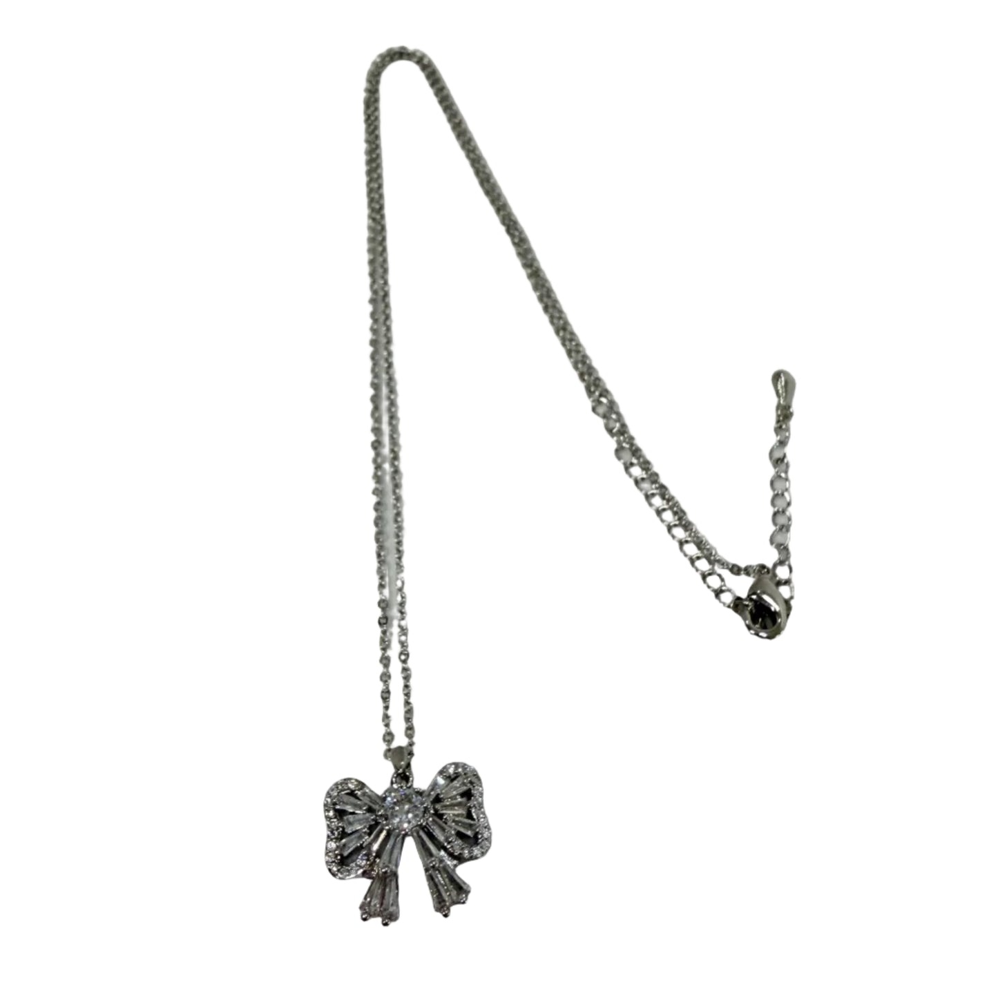 Bow CZ Necklace #89-18126