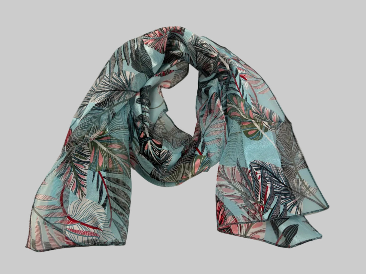 Leaf Satin Scarf #OP-1116MI