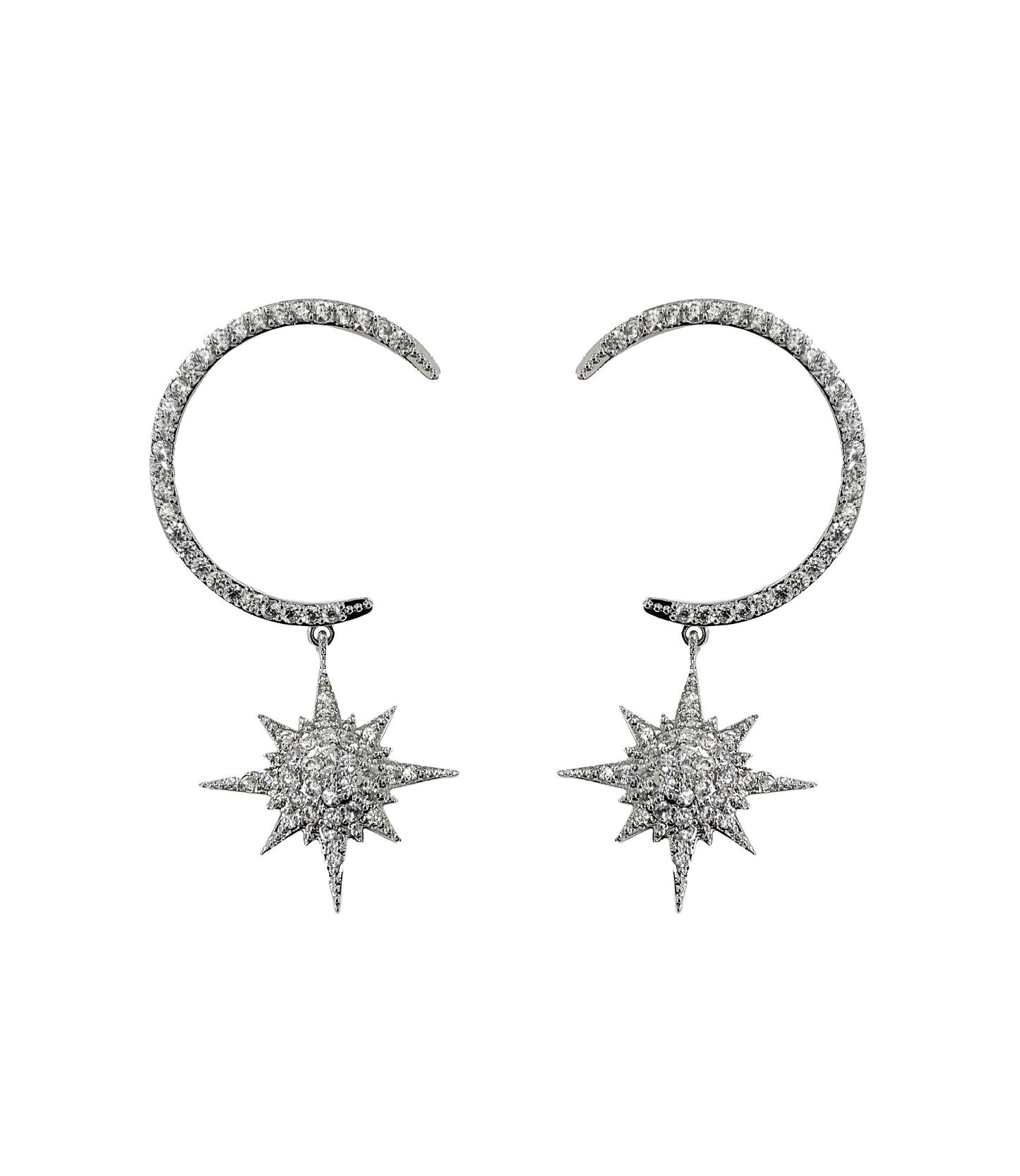 CZ Moon Star Earring #10-1666