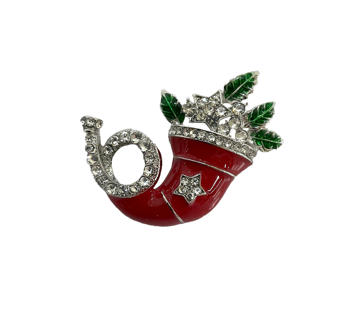 Christmas Horn Pin #89-918506