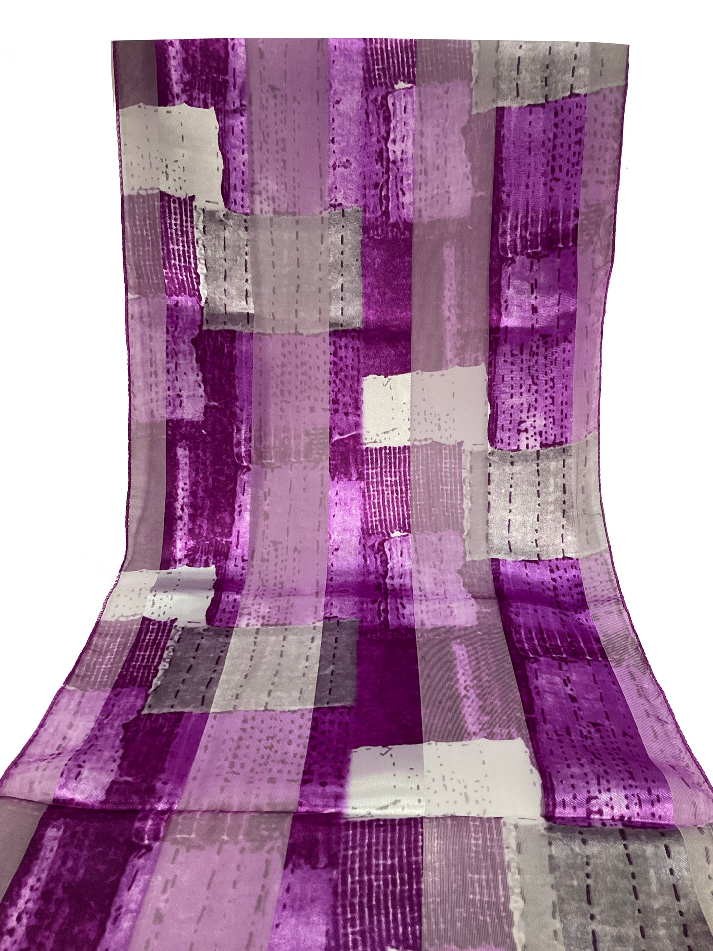 Water Color Rectangle Satin Scarf #OP-1105PU