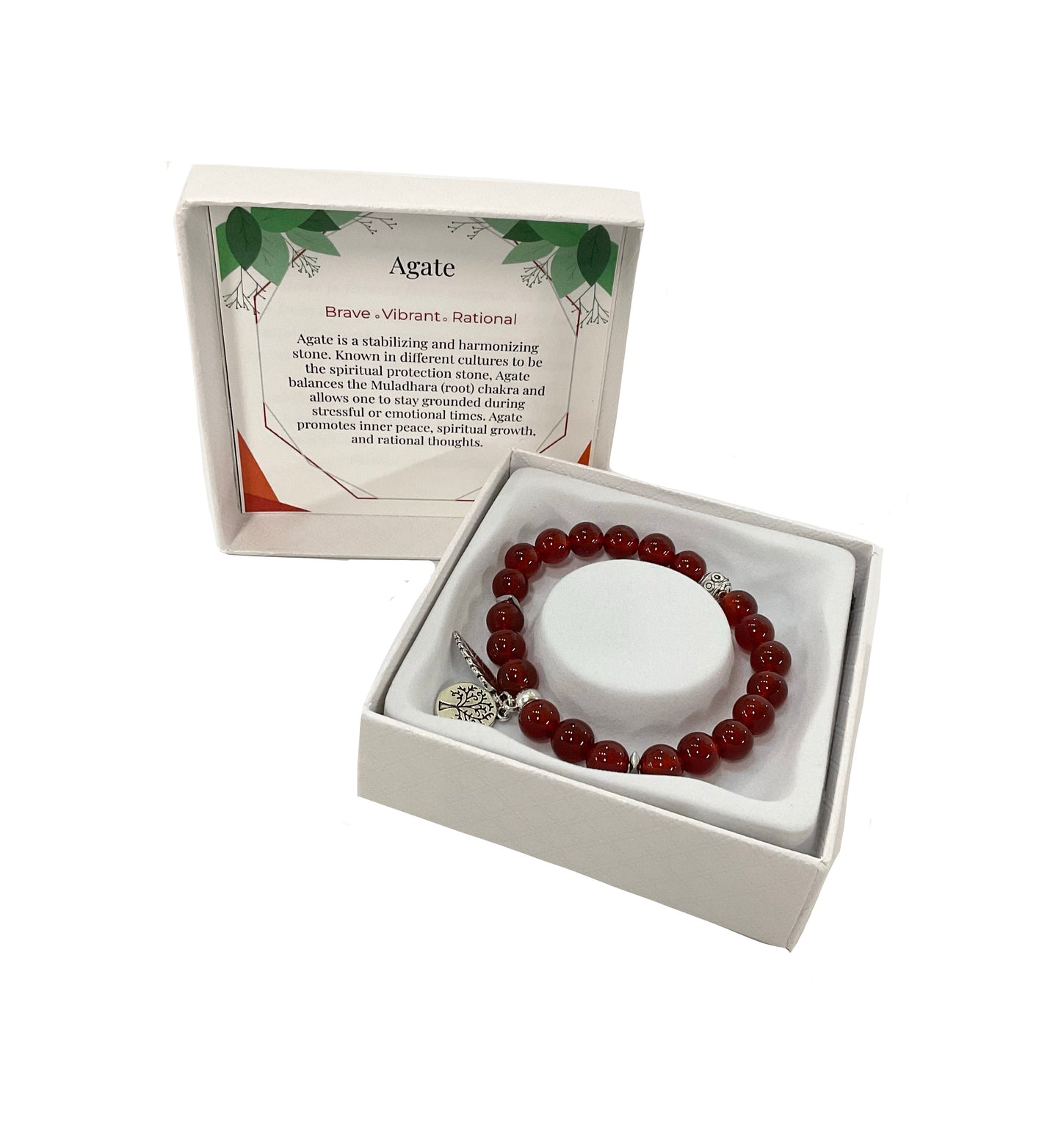 Natural Stone Bracelet Agate Bracelet #89-72214RA