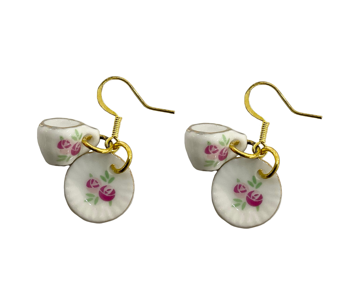 Tea Cup Plate Earring #89-30720