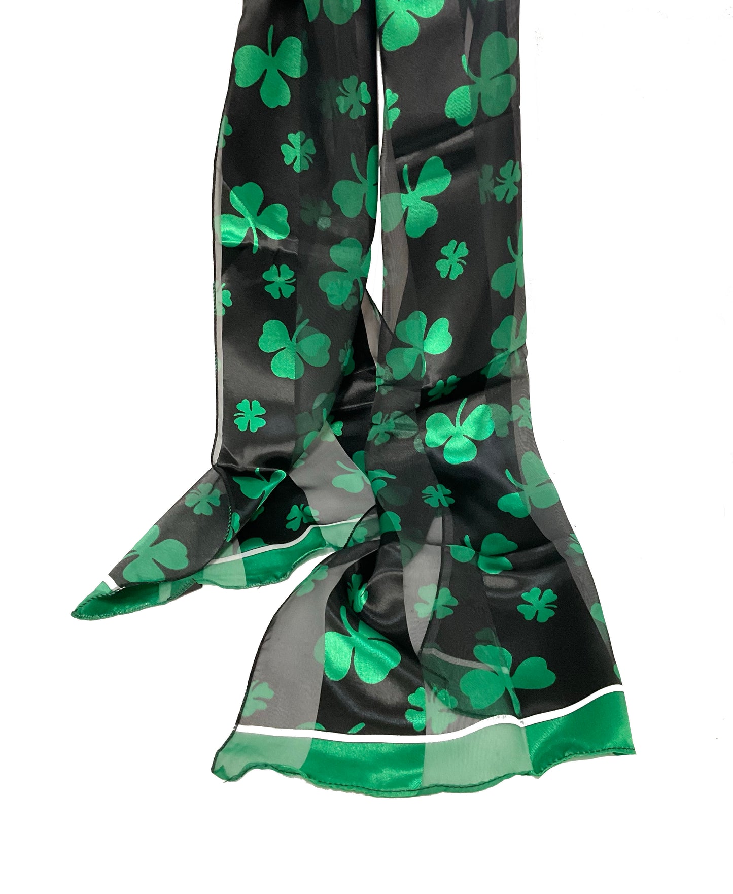 Shamrock Satin Scarf #OS-1107BK (Black)