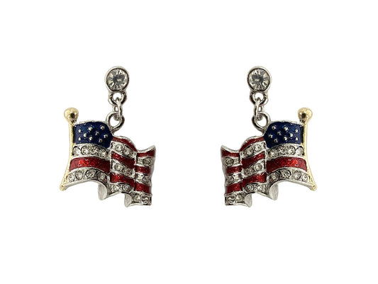 American Flag Earrings #19-0934