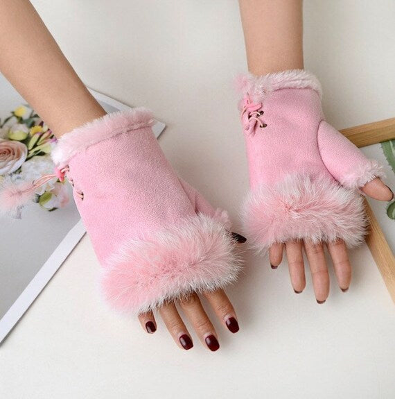 Fur Fingerless Glove #89-93103