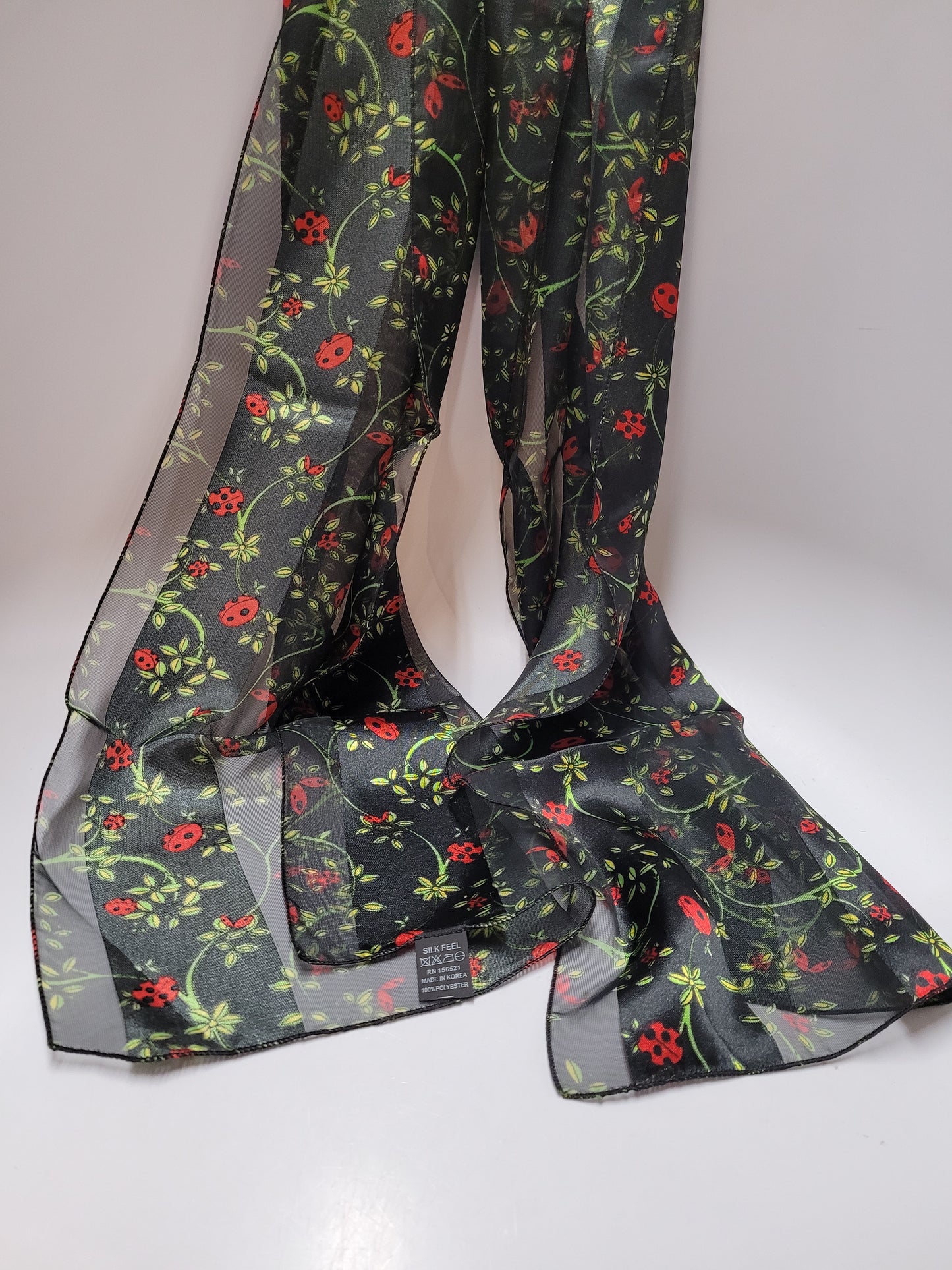 Ladybug Satin Scarf #OH-1532BK