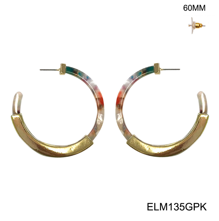 Hoop Acetate Earring #40-0135