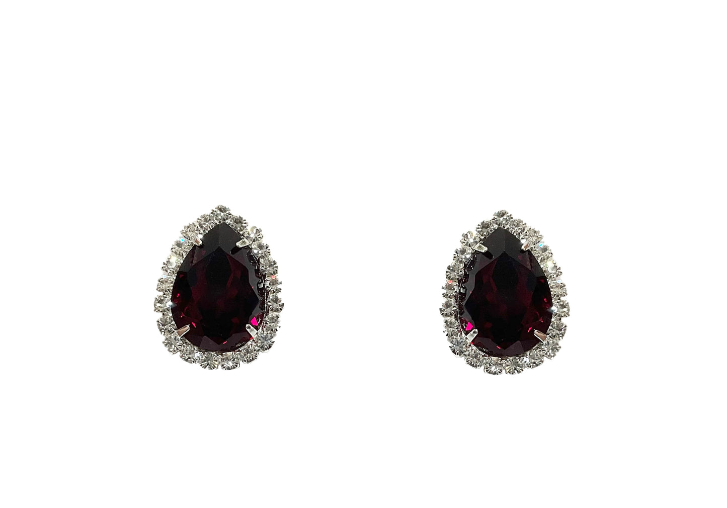 Tear Stone Clip Earring #33-20145