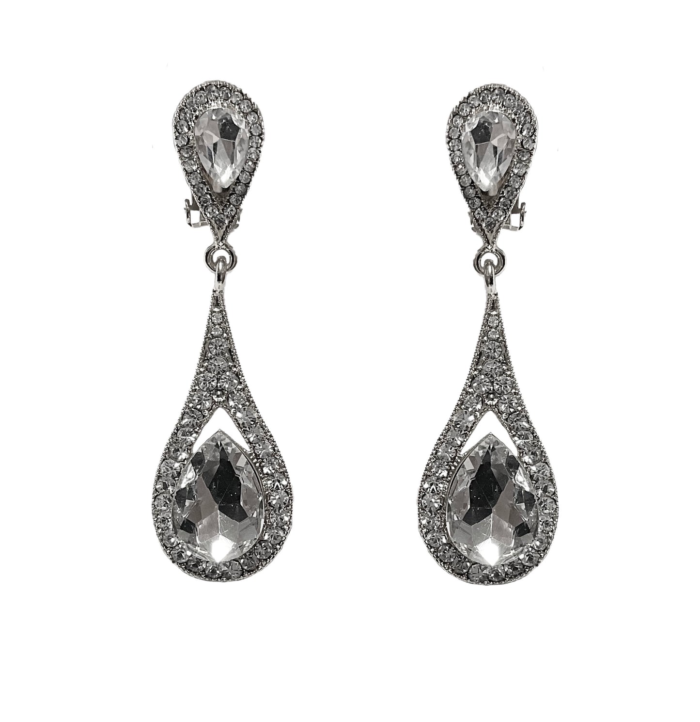 Tear Drop Clip Earring #12-23989SL