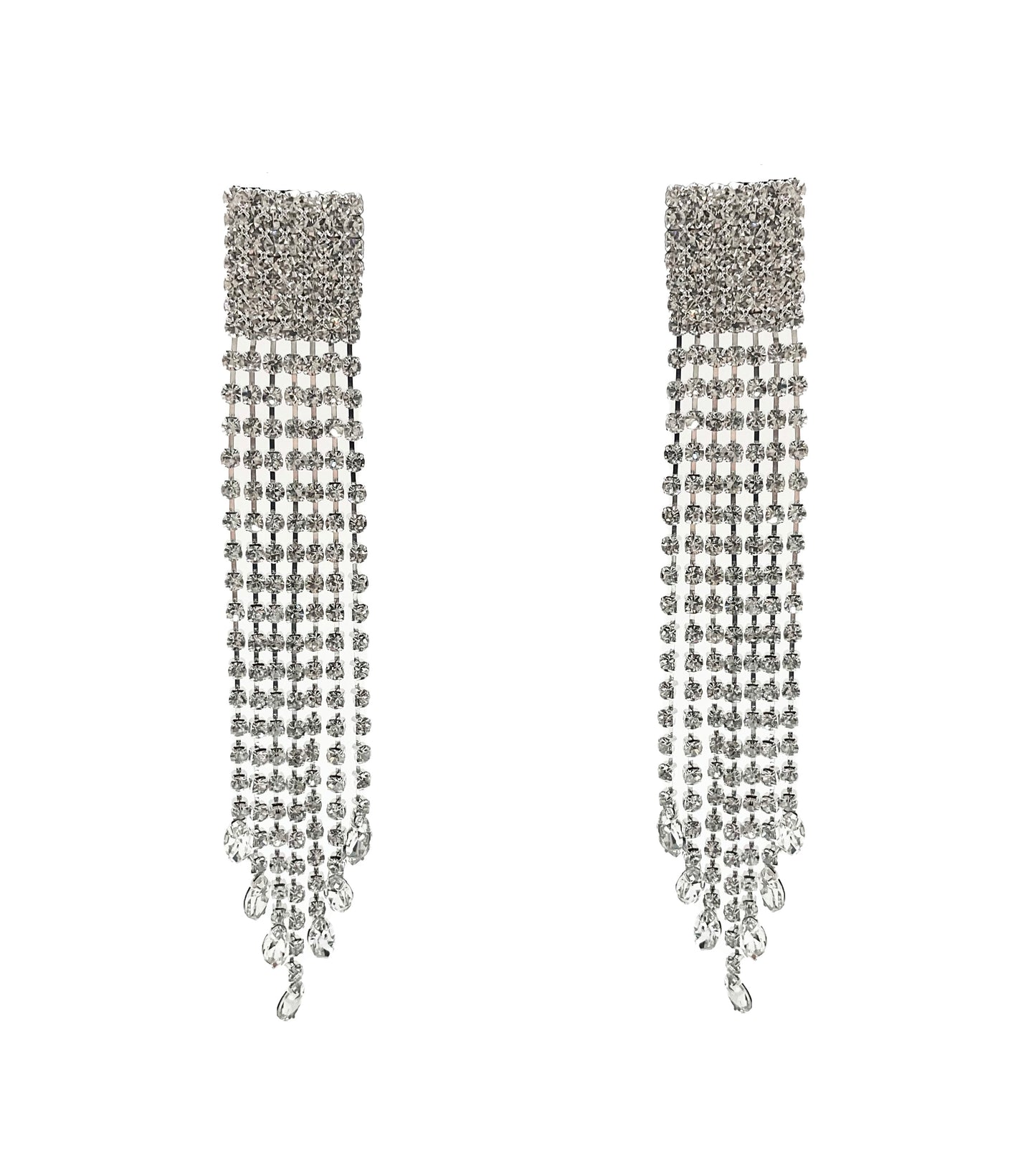 Chandelier Fringe Drop Clip Earring #40-116