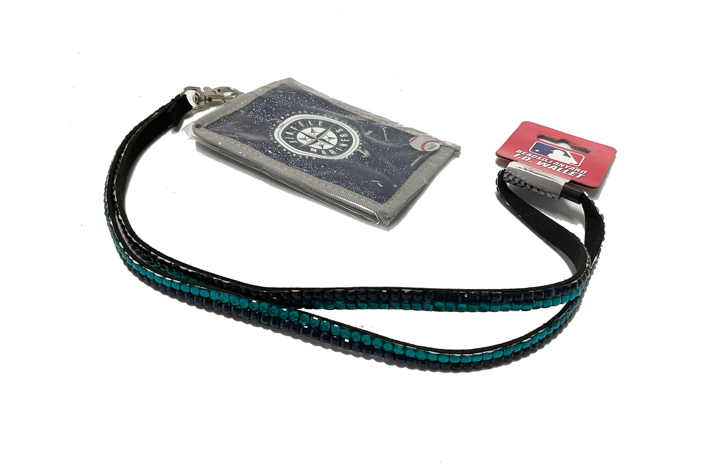 Mariners Rhinestone and ID Lanyard #80-1378