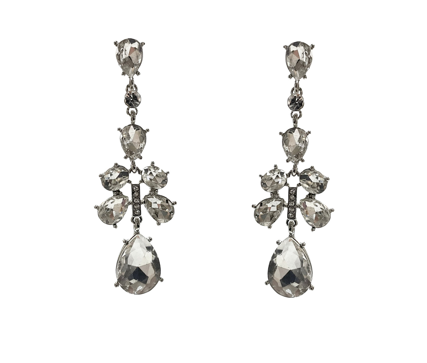 Teardrop Crystal Earrings #40-596CL