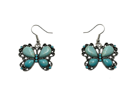 Turquoise Butterfly Earrings#19-150158