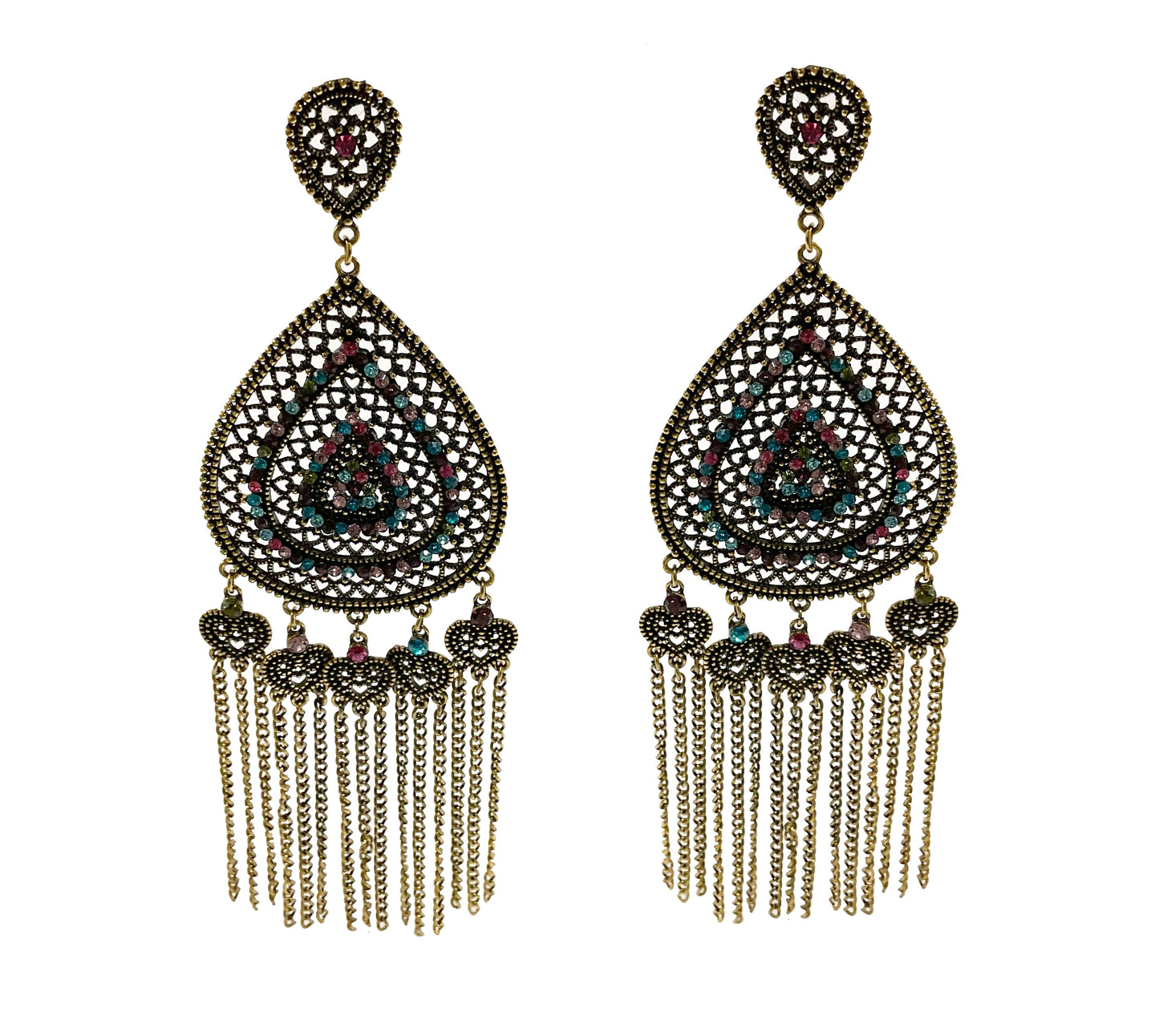 Large Boho Tassel Earring #47-03243