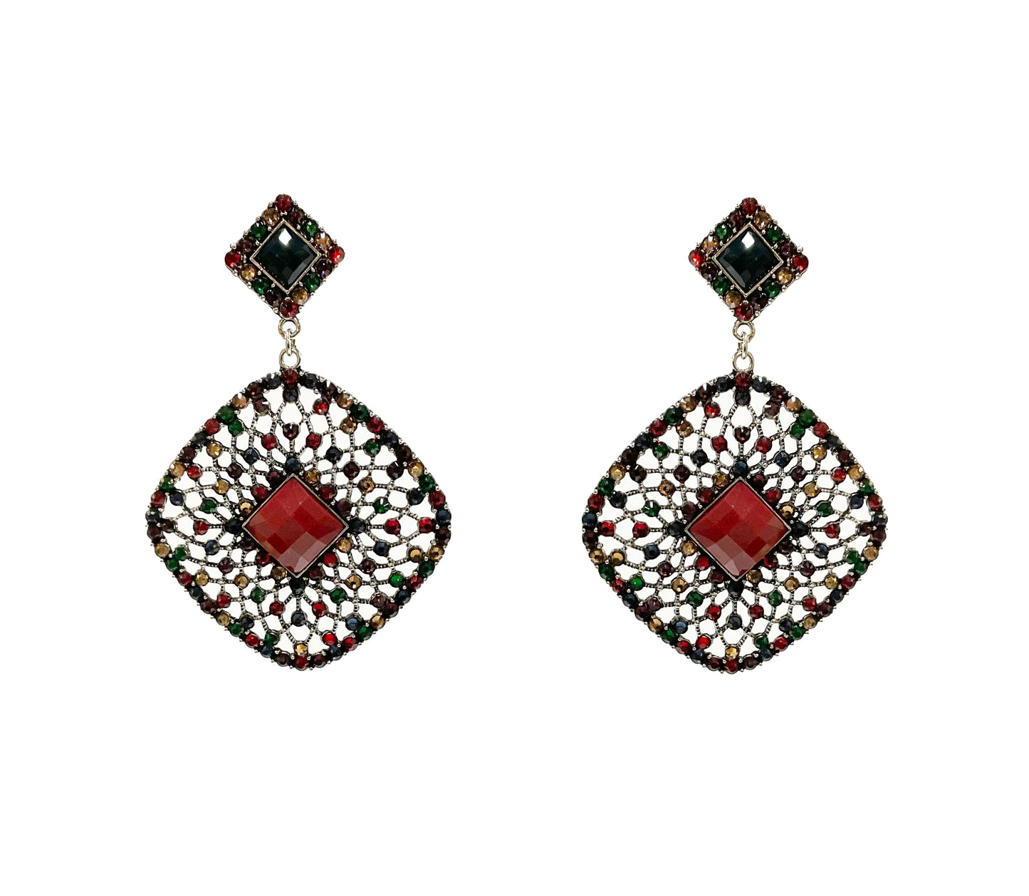 Boho Square Earring #47-02741