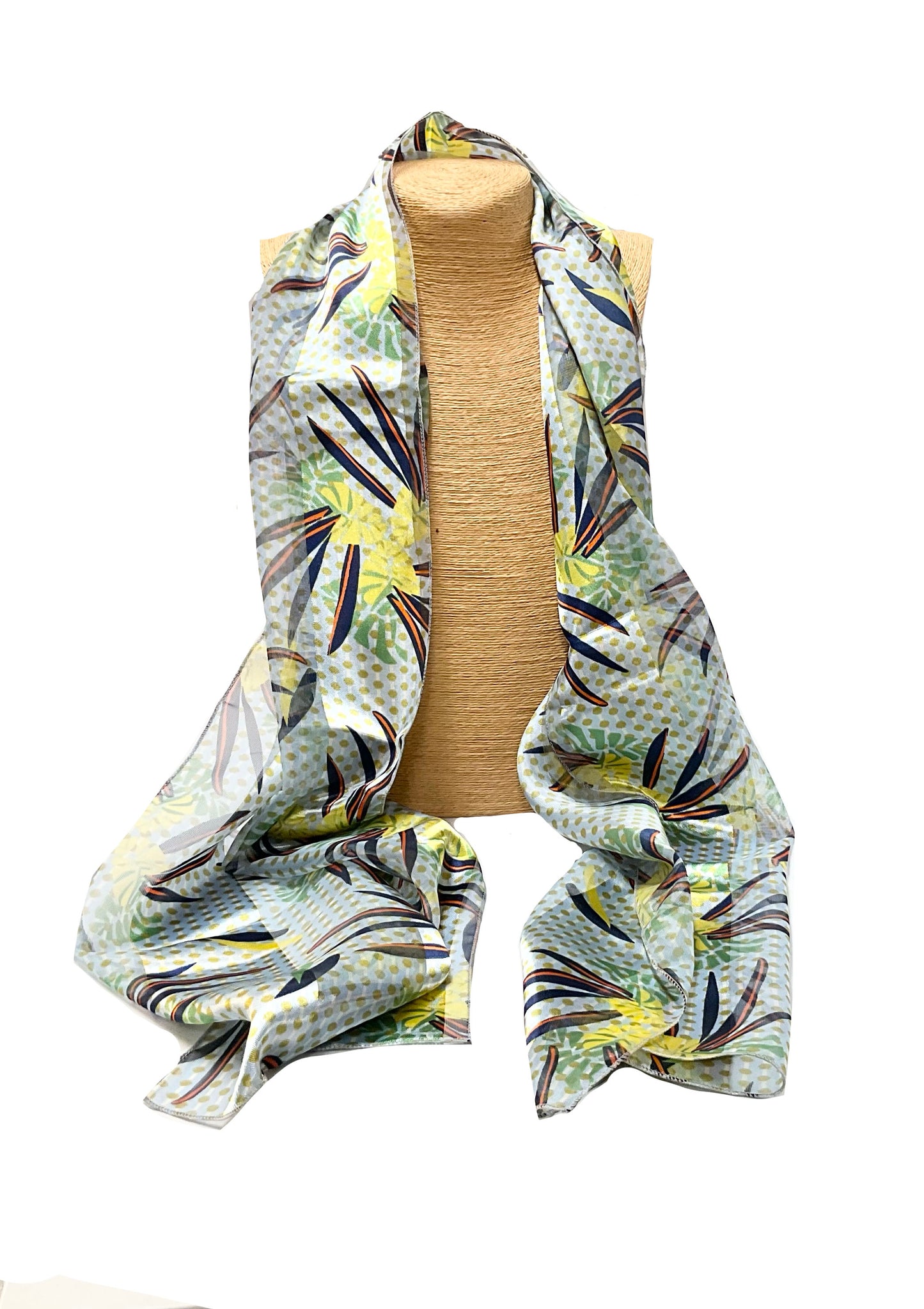 Floral Satin Scarf #OP-1051