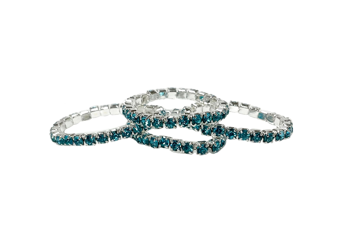 4 Strand Rings #89-9212AQ (Aqua)