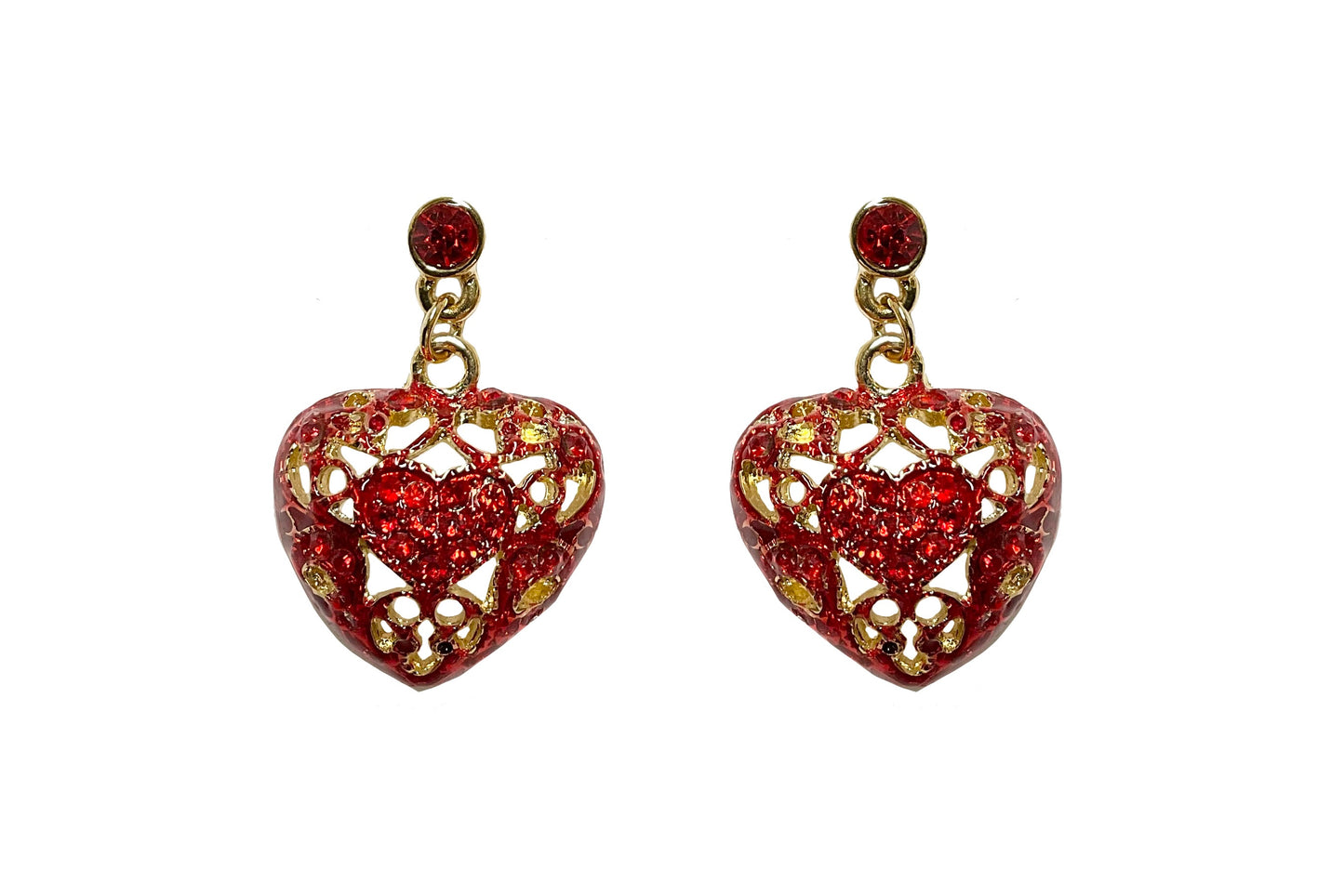 Heart Earrings #19-140213RD