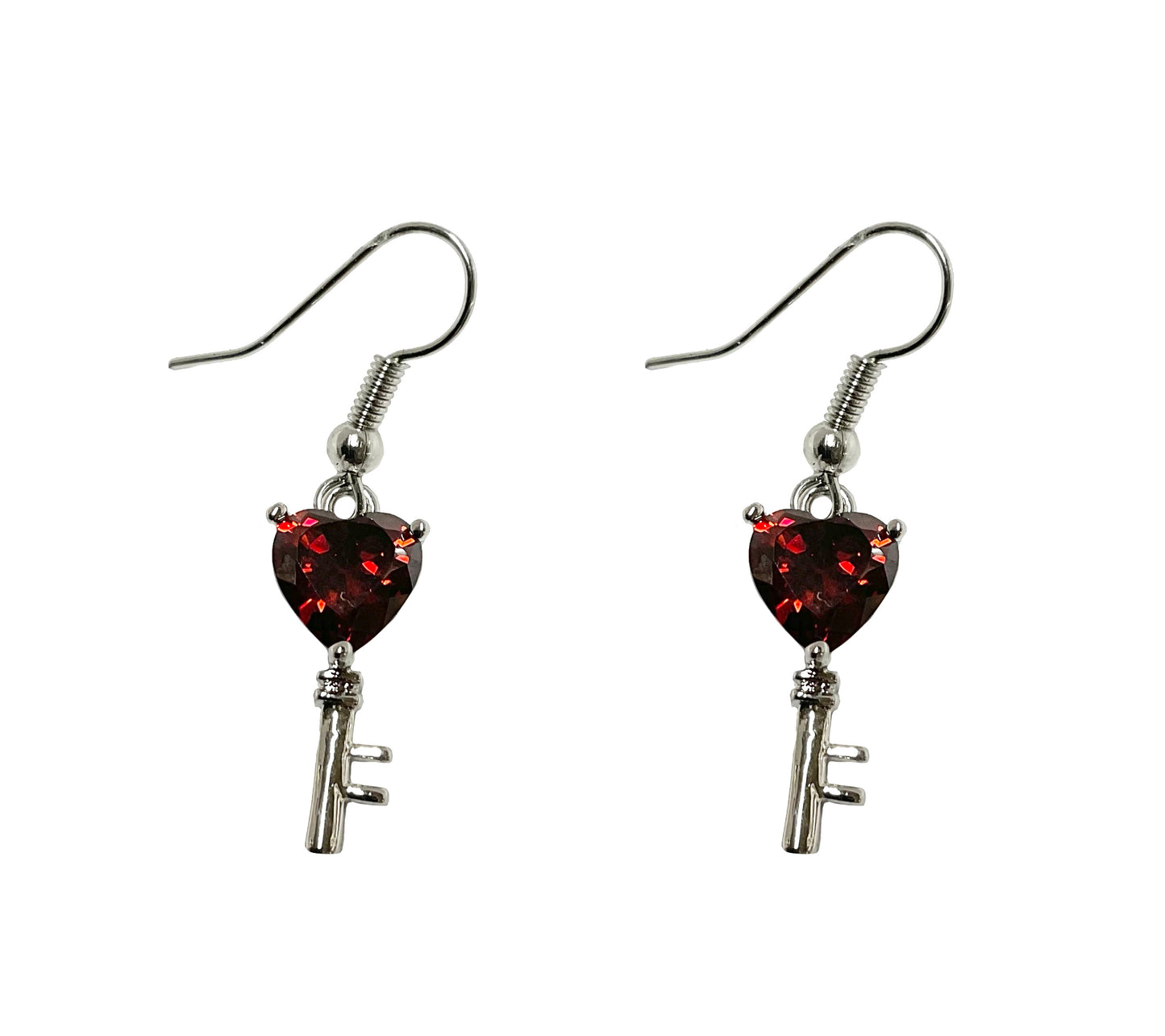 Heart Key Earring #66-360701RD