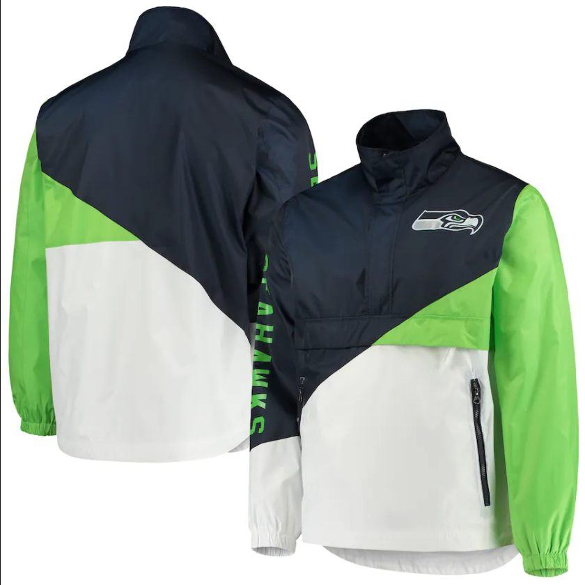 Seahawks White Windbreaker Jacket #23-237756