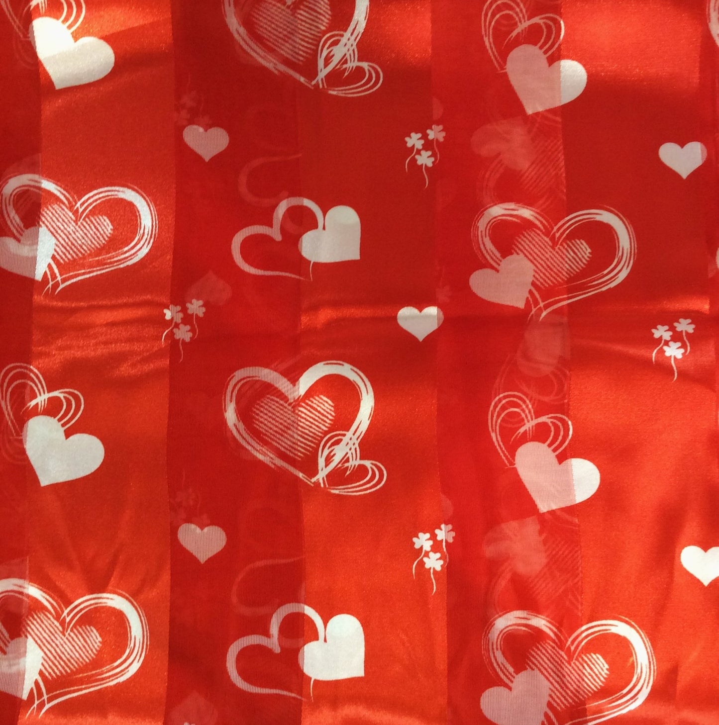 Hearts Satin Scarf #OS-1511RD Red)