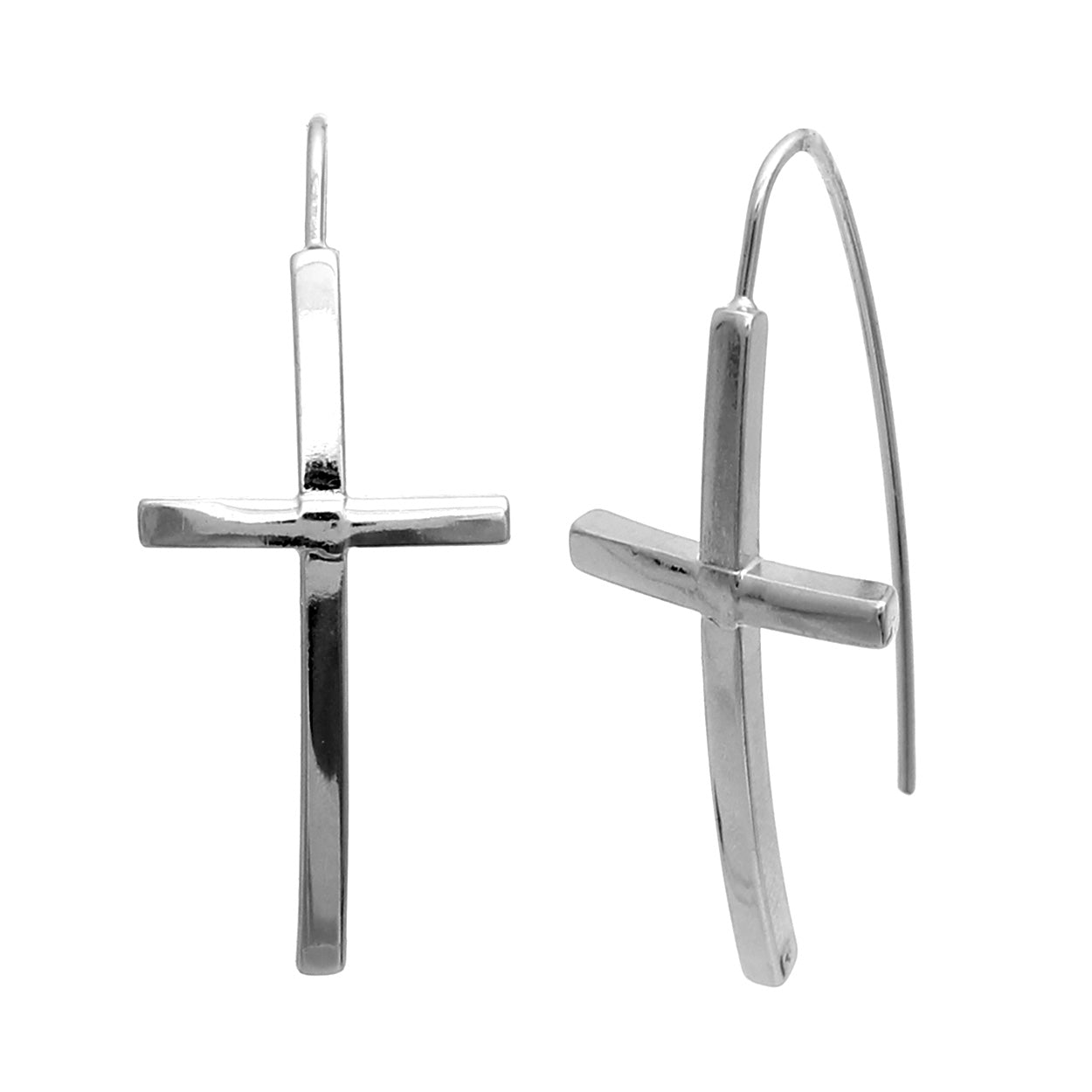 CROSS EARRING #12-24170SI