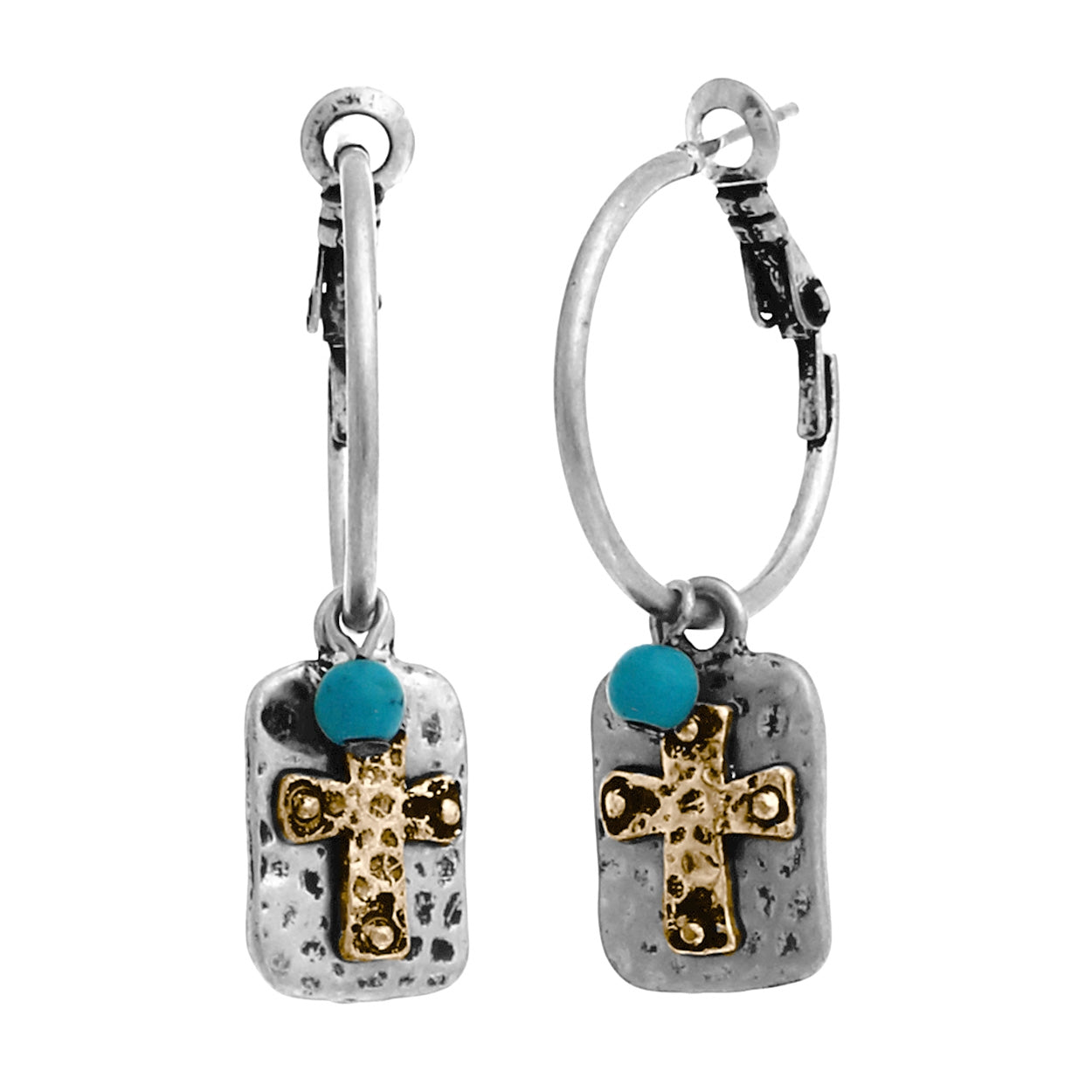 Cross TQ Earring #12-24342SI