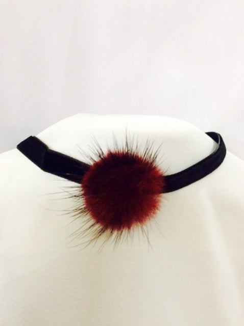 Fur Choker #12-15688RD