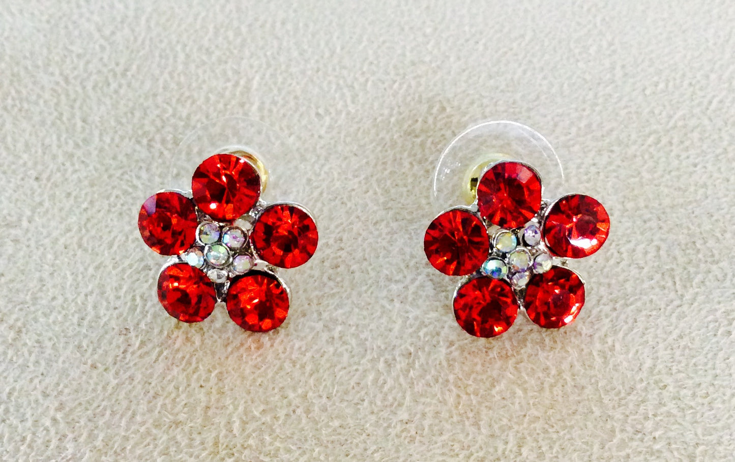 Flower Post Earrings #68-99001RD