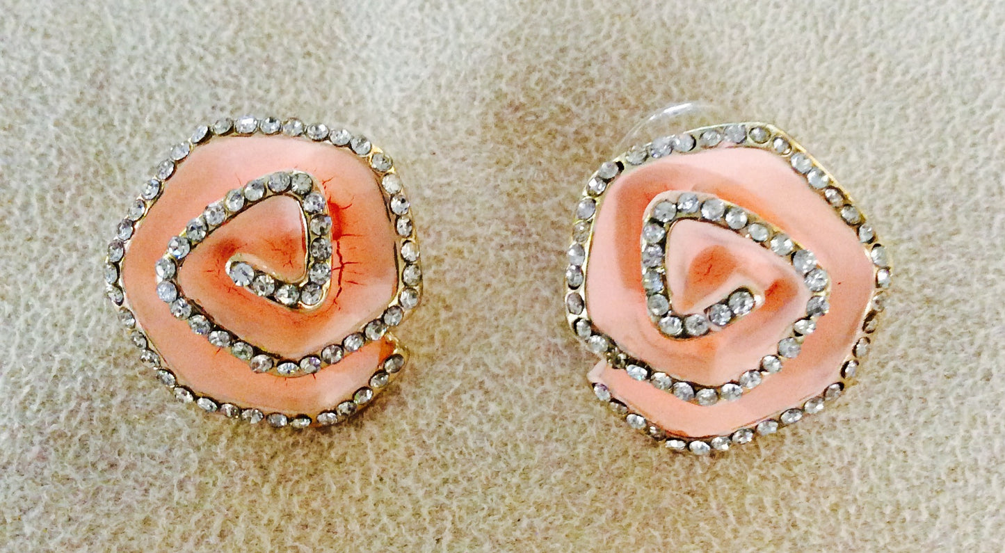 Rose Post Earrings #40-0033PK