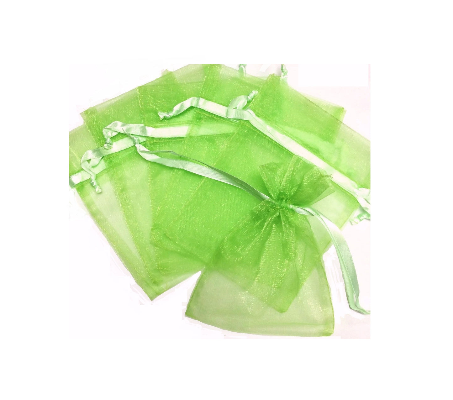 Medium Organza Bags 6-pk (4x5) Green #4050GN