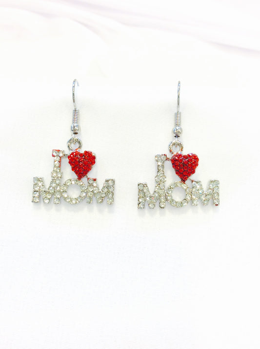 "I Love Mom" Earrings#60-18177