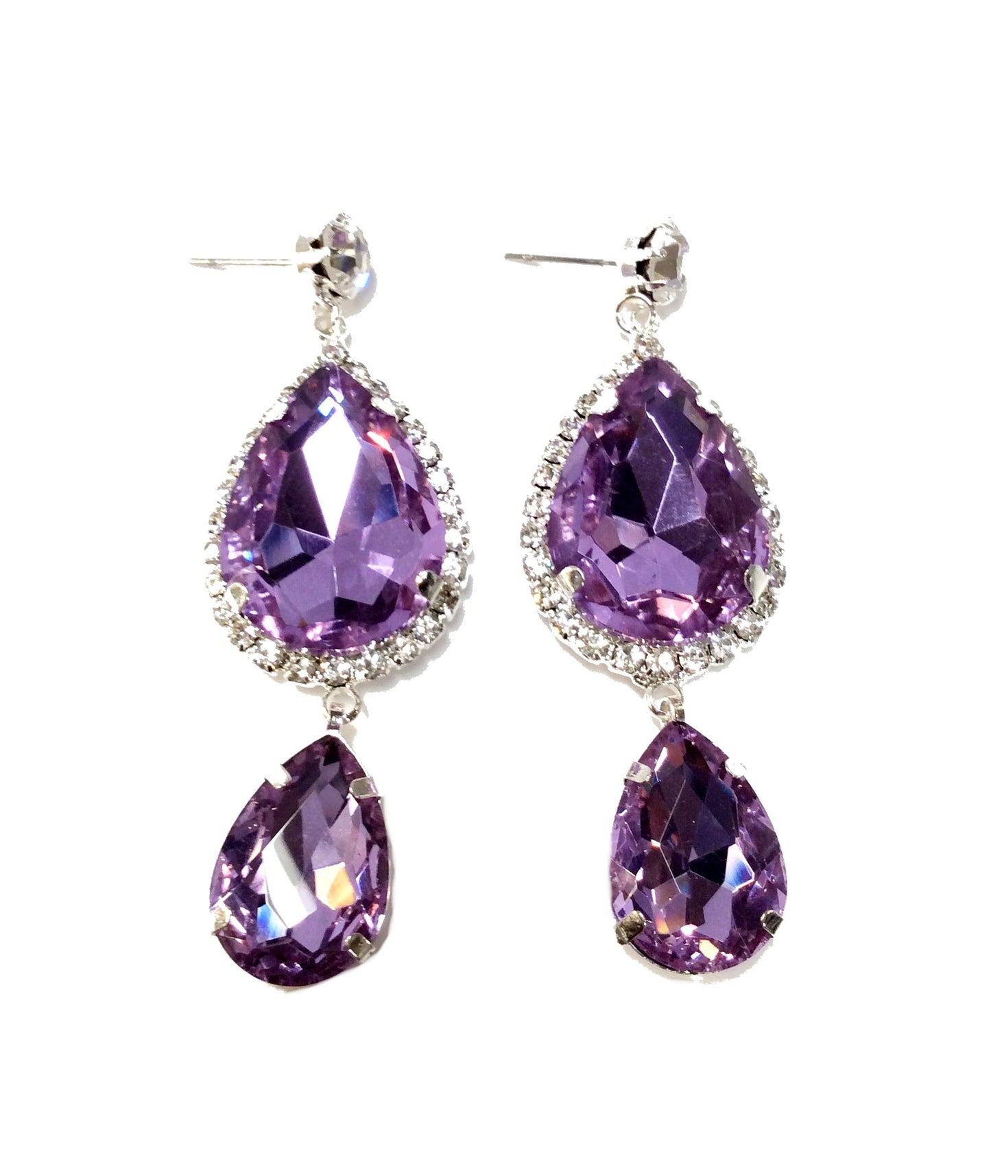 Purple Dangling Earring #63-41435PP