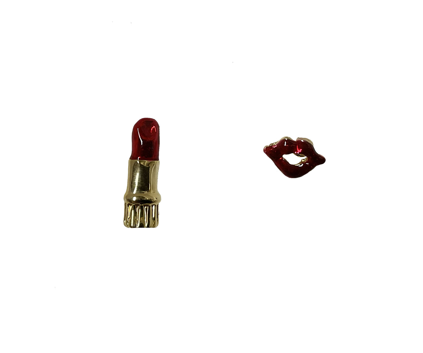 Lips and Lipstick Post Earrings #38-1145