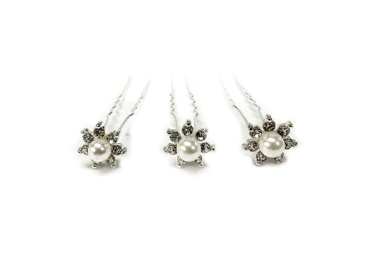 Tiara Flower Hair Pin Pearl #88-05003