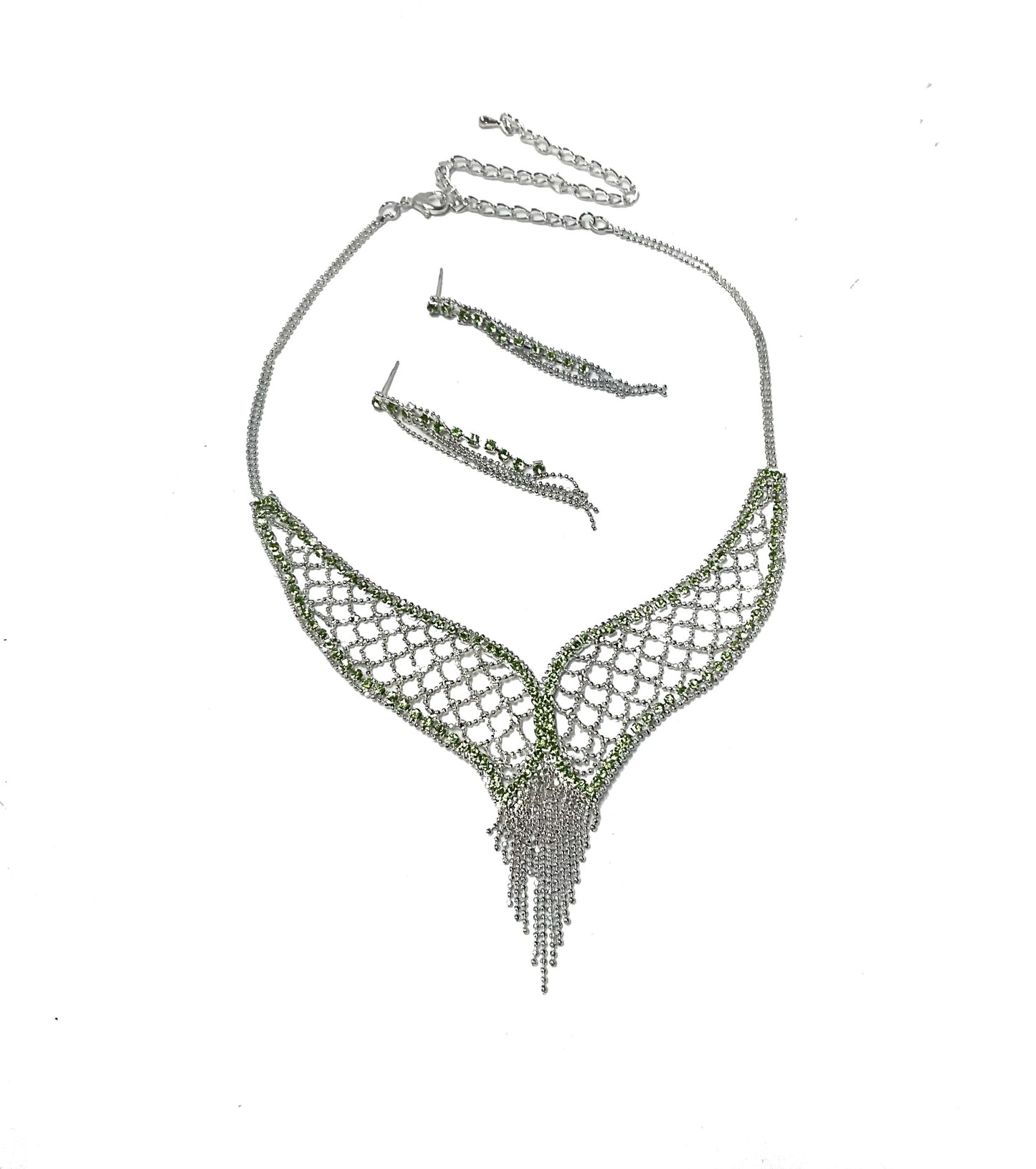 Necklace-Earring Set Peridot #66-14095
