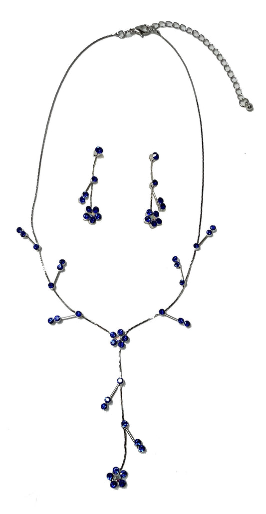 Tiny Flower Necklace-Earring Set #66-23021SA