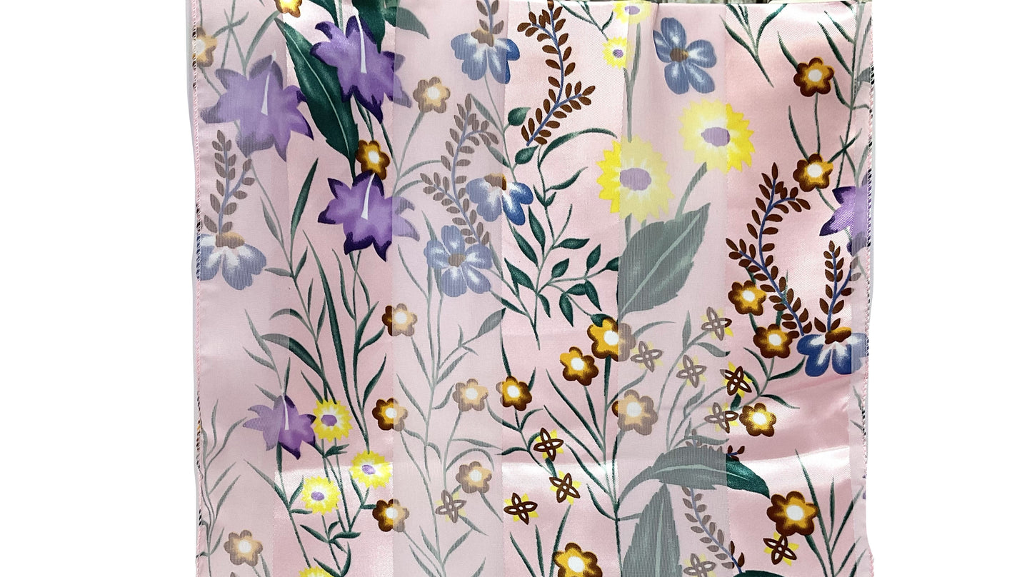 Floral Satin Scarf #OP1068PI